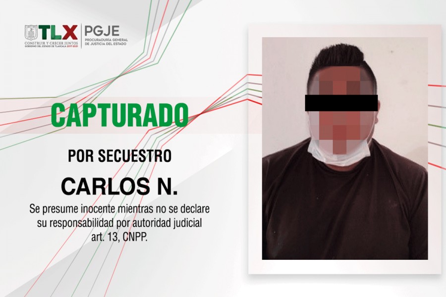 Capturan procuraduría de Tlaxcala, fiscalía de Veracruz y CONASE a imputado por secuestro ocurrido en Huamantla en 2017