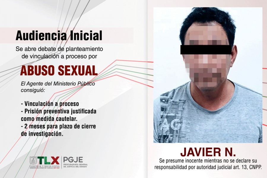 Procede vinculación a proceso contra imputado por abuso sexual: PGJE