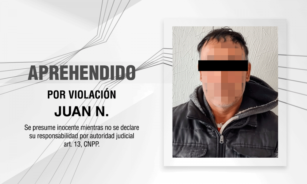 Aprehende PGJE a persona por violación