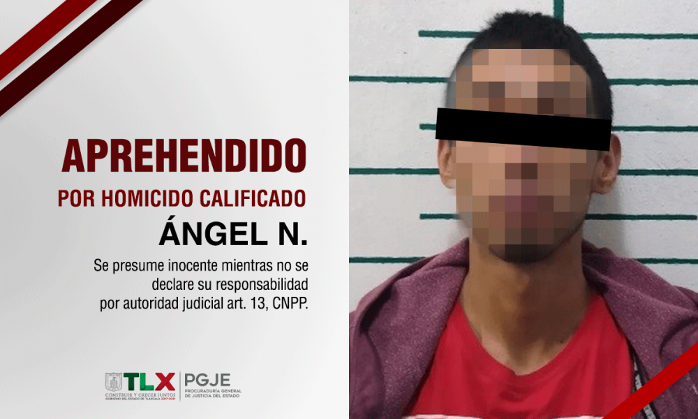 Aprehende PGJE a imputado por homicidio calificado en Apizaco