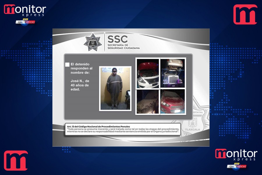 La SSC detiene en Cuapiaxtla a una persona que trasportaba vehículos con reporte de robo