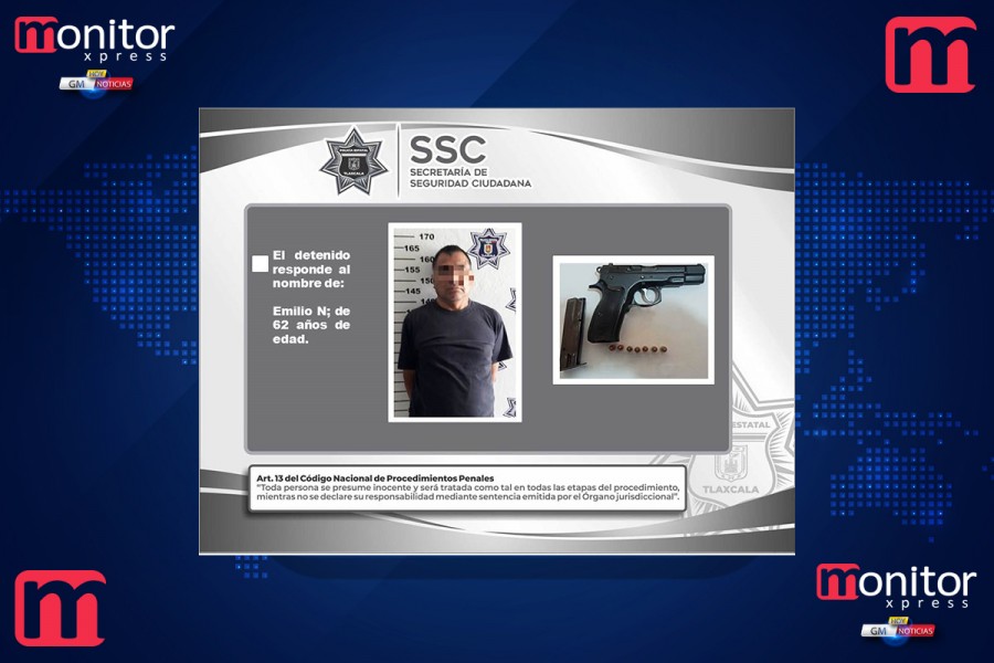La SSC detiene en Calpulalpan a una persona por la portación ilegal de un arma de fuego