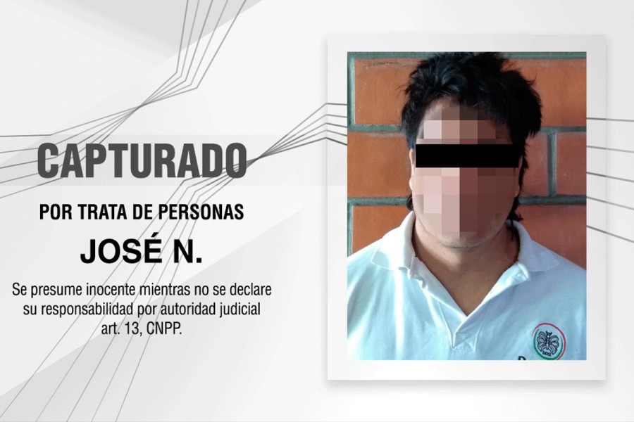 Capturan PGJE y FGE Puebla a culpable por trata de personas