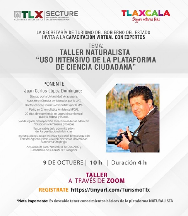 Invita SECTURE al taller naturalista “Uso Intensivo  de la Plataforma de Ciencia Ciudadana”