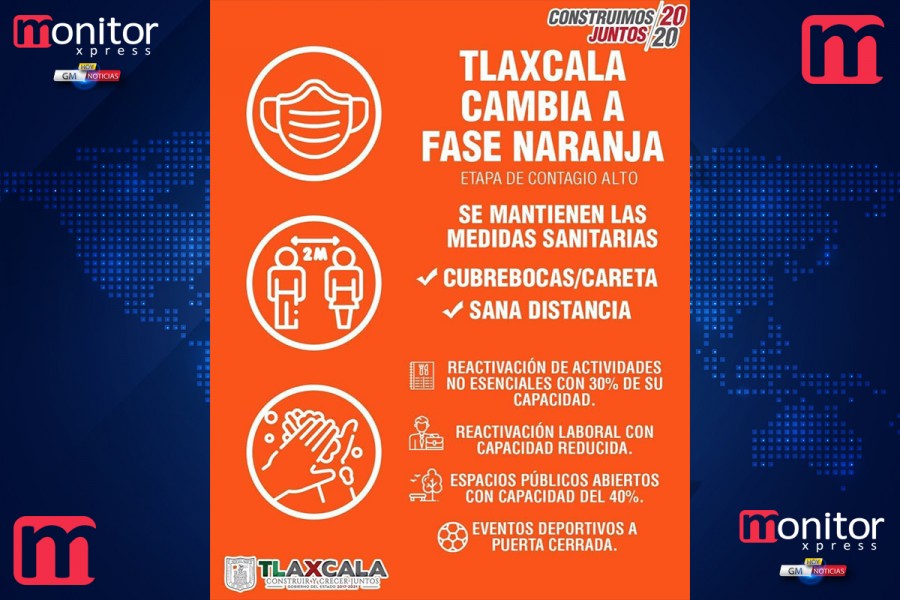 Pide ayuntamiento de Tlaxcala reforzar medidas sanitarias ante semáforo naranja