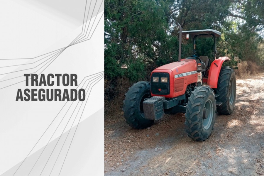 En Ixtenco asegura PGJE tractor con alteración en los numerales