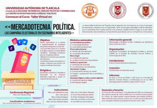 Oferta UATx curso taller sobre mercadotecnia política