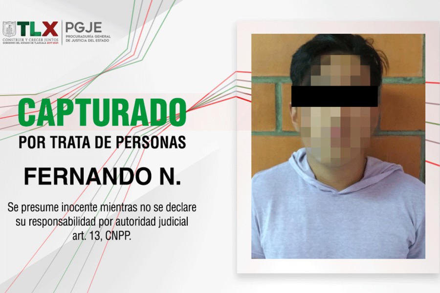 Capturan procuraduría de Tlaxcala y fiscalía de Puebla a imputado por trata de personas