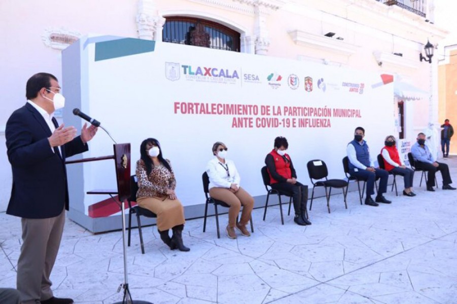 Brigadas de @GobHuamantla entregarán dípticos sobre prevención de COVID-19 e Influenza @JorgeSJasso