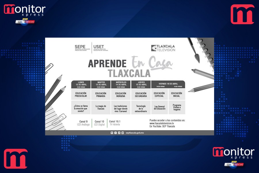 SEPE presenta barra temática de “Aprende en casa Tlaxcala” del 12 al 16 de abril