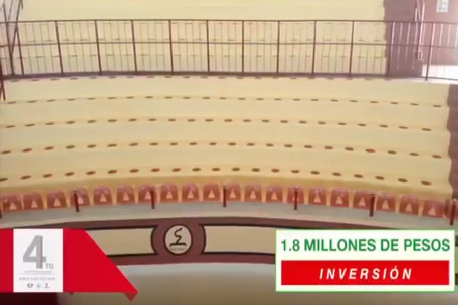 Remodelación de la Plaza de Toros con una inversión de 1.8 millones de pesos Cuarto Informe Huamantla Jorge Sánchez Jasso