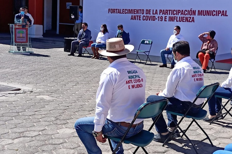 Arrancan brigadas municipales “Covid-19 e Influenza” en Nanacamilpa @GobTlaxcala