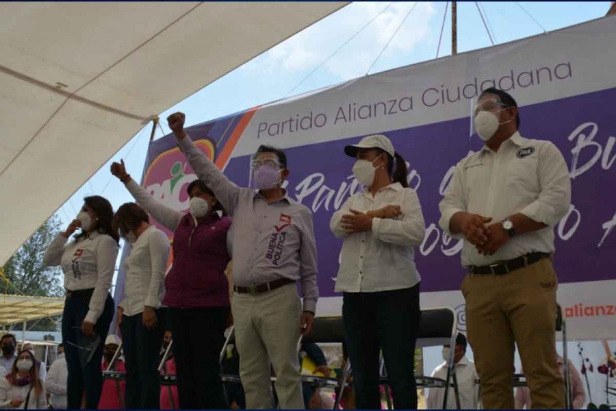 Rinden protesta candidatos del #PAC a las alcaldías @AnabelAvalosTlx