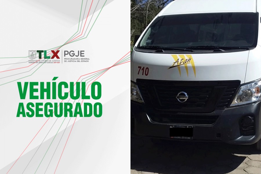 Recupera PGJE camioneta del servicio público local con reporte de robo vigente