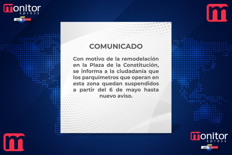 Comunicado de parquímetros en la Plaza de la Constitución