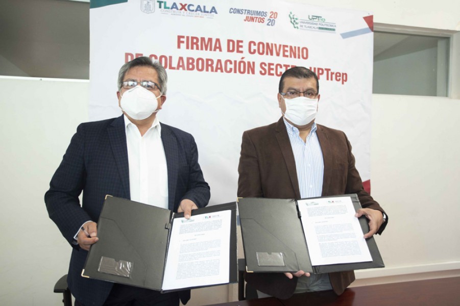 Firman SECTE y UPTREP convenio de colaboración para capacitar a conductores mercantiles @GobTlaxcala